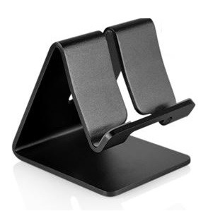 Aluminiumhållare för Smartphone/Surfplatta, Universal - Svart