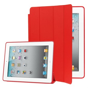 Snyggt Smart Cover Sleep/ Wake-up för iPad 2 / iPad 3 / iPad 4 - Röd