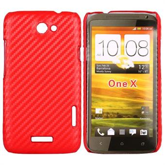 HTC One X Corbon skal (röd)