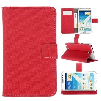 Tygfodral Samsung Galaxy Note 2 (röd)