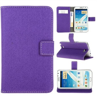 Tygfodral Samsung Galaxy Note 2 (lila)