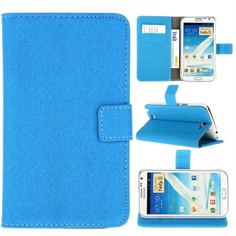Tygfodral Samsung Galaxy Note 2 (ljusblå)