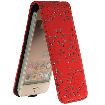 Bling Bling Diamond-fodral för iPhone 5 / iPhone 5S / iPhone SE 2013 (röd)