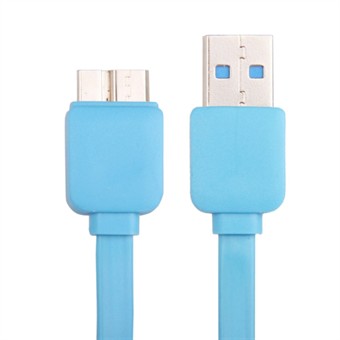 Flat USB 3.0 Charge / Sync-kabel 1M (blå)
