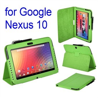Google Nexus 10 läderfodral för surfplatta (grön)
