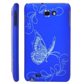 Galaxy Note Butterfly skal (blå)