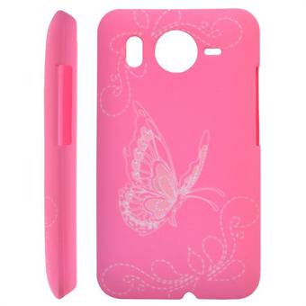 HTC Desire HD Butterfly skal (rosa)