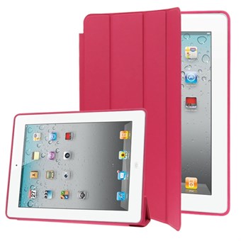 Snyggt Smart Cover Sleep/ Wake-up för iPad 2 / iPad 3 / iPad 4 - Magenta