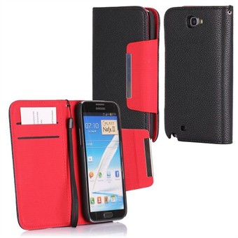 SmartPurse-fodral -Galaxy Note II (svart/röd)