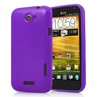 HTC ONE X - Silikonskydd (lila)