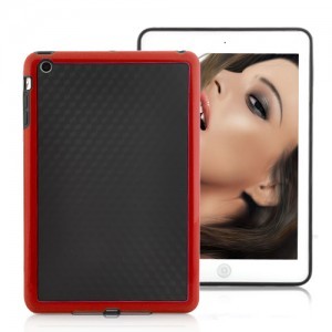Svart iPad Mini 1 framtill (röd)