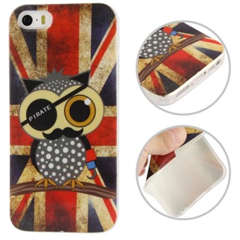 Retro Owl TPU-fodral iPhone 5 / iPhone 5S / iPhone SE 2013 (Storbritannien)