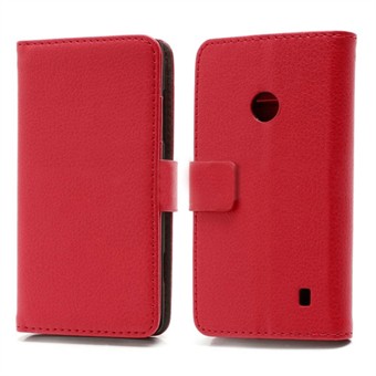 Praktiskt plånboksfodral - Lumia 520/525 (röd)