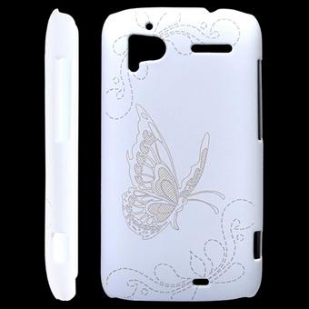 Butterflies Cover för HTC Sensation (Vit)
