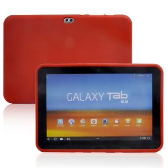 Samsung Galaxy Tab 8.9 mjukt silikonskydd (röd)