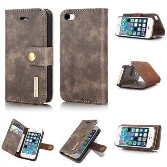 DG.MING 2 i 1 delat plånboksfodral i läder + löstagbart PC-mobilfodral för iPhone iPhone 5 / iPhone 5S / iPhone SE 2013