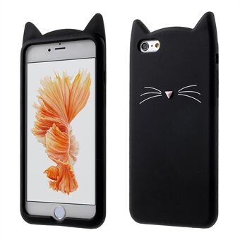 3D Bearded Cat Silikon mjukt telefonskal för iPhone 6s / 6