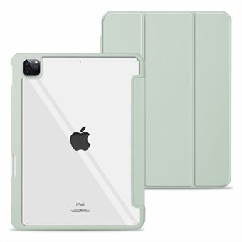 För iPad Pro  (2020) Slim Smart Trifold Stand Tablet Fodral PU Läder + Akryl + TPU Skyddsfodral med Auto Sleep / Wake