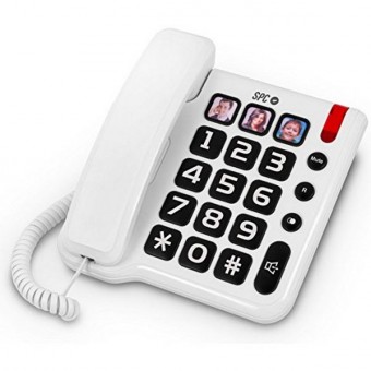 Fasttelefon för seniorer - vit