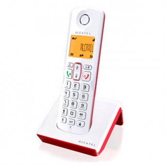 Trådlös Telefon Alcatel S-250 DECT - SMS - LED - Vit - Röd