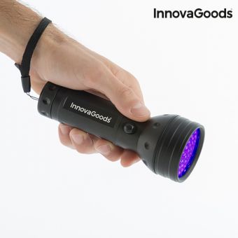 LED-ficklampa med ultraviolett ljus