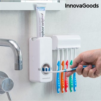 InnovaGoods Tandkrämdispenser med Tandborstehållare