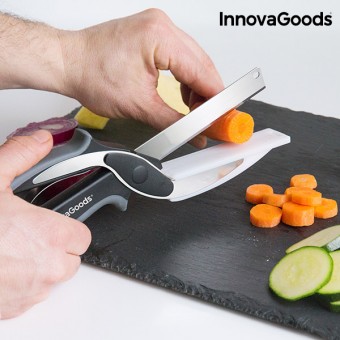 InnovaGoods kökknivsax med integrerad miniskärbräda