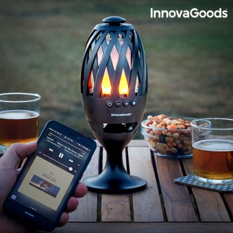InnovaGoods LED fackla med Bluetooth-högtalare