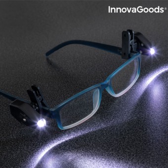 InnovaGoods 360º LED-klämmor för Glasögon - Paket med 2