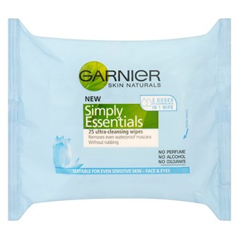 Garnier Skin Active Simply Essential Wipes - Rengöringsservetter - 25 st.