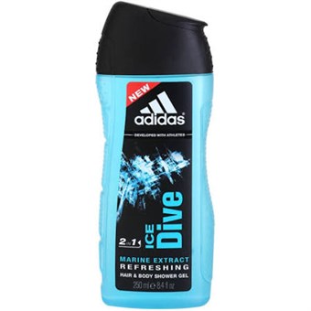 Adidas Duschgel för hår och ansikte och kropp - 250 ml - Ice Dive