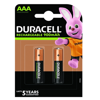 Duracell 900mAh Uppladdningsbara AAA-batterier - 2 st