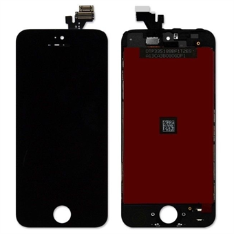 LCD & pekskärm för iPhone 5S - svart