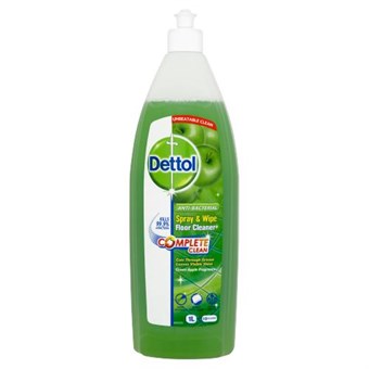Dettol Complete Clean Anti-Bacterial Spray & Torka Golvrensare - Green Apple Fragrance - 1 l
