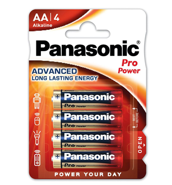 Panasonic Pro Power Alkaline AA-batterier - 4 st