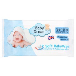 Baby Dream Sensitive - Doftfri - 72 Mjuka Babyservetter