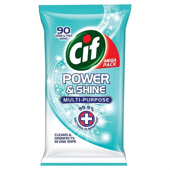 Cif Power & Shine Anti-bacterial rengöringsdukar med flera ändamål - 90 st