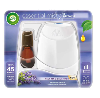 Air Wick Electric Air Freshener + Refill Essential Mist - Avkopplande lavendel - 20 ml