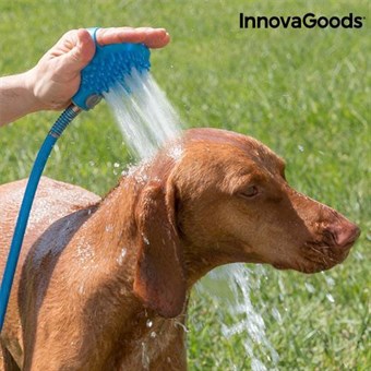 Vattenslang med borste för hundar