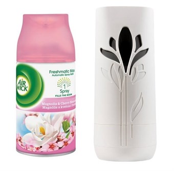 Air Wick Freshmatic Spray + Magnolia & Cherry Blossom Refill - Set - Vit
