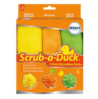 Airpure Scrub A Duck Mikrofiberdukar 3 i 1 Förpackning