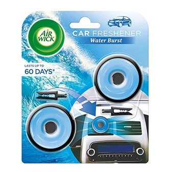 Air Wick Clip On Car Refreshher - Fresh Water - Twin Pack - 2 x 8 g