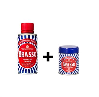 Brasso paketerbjudande - Polerkräm + Vaddkräm - 175 ml & 75 g