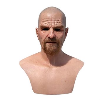 Breaking Bad Walter White Mask med Bröstskydd - Halloween Cosplay Hovedbeklædning - Voksen