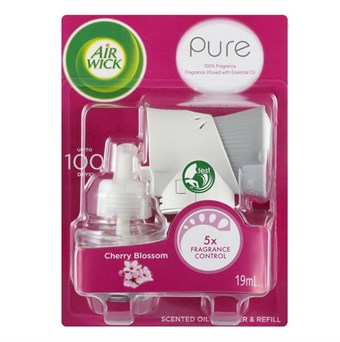 Air Wick Electric Air Freshener med Refill - 19 ml - Pure Cherry Blossom