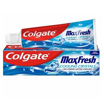 Colgate Max Fresh Cool Mint Tandkräm - 75 ml (Cooling Crystals +10 LongerLasting Cooling)