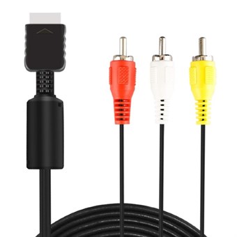 Komposit- och Phono-kabel för Playstation 1/2/3 - 180 cm