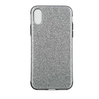 Glänsande glitterfodral i mjuk TPU-plast för iPhone X / iPhone Xs - Silvergrå