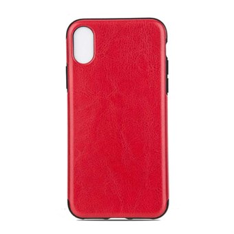 Hög elegant lock i TPU-plast och silikon för iPhone X / iPhone Xs - Röd