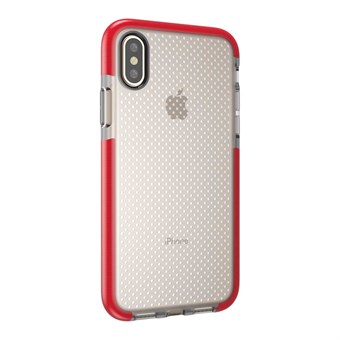 Perfekt glasskydd i TPU-plast och silikon för iPhone X / iPhone Xs - Röd